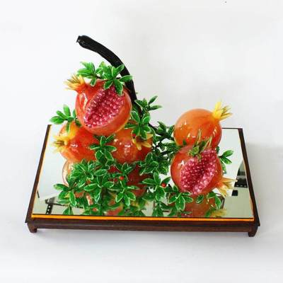 灯工琉璃石榴博山创意家居饰品高档 好评好店